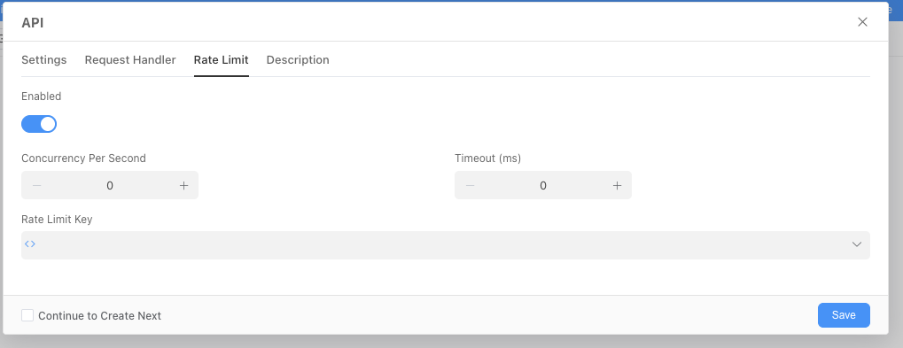 Rate Limiting Configuration