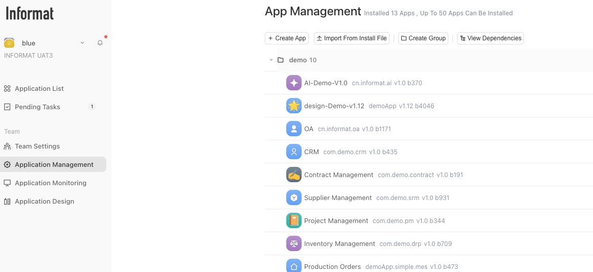 Application Management