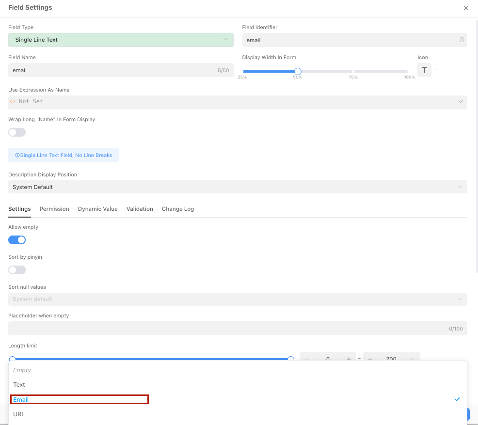 Input Format - Email